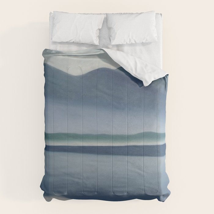 Georgia O'Keeffe  lake george formerly reflection seascape Comforter Gallery Image 6