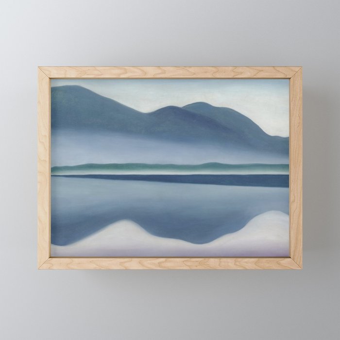 Georgia O'Keeffe  lake george formerly reflection seascape Mini Art Print Gallery Image 1