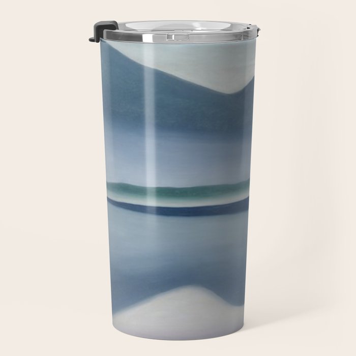 Georgia O'Keeffe  lake george formerly reflection seascape Travel Mug Gallery Image 3