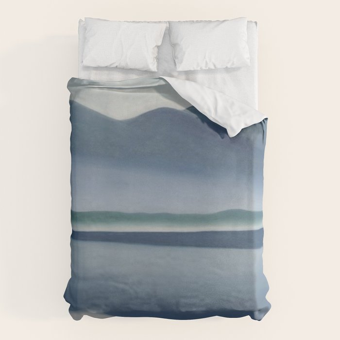 Georgia O'Keeffe  lake george formerly reflection seascape Duvet Cover Gallery Image 6