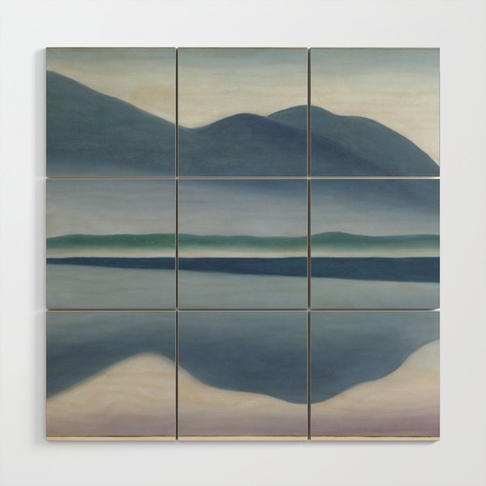 Georgia O'Keeffe  lake george formerly reflection seascape Wood Wall Art Gallery Image 1