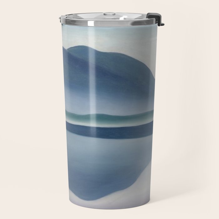 Georgia O'Keeffe  lake george formerly reflection seascape Travel Mug Gallery Image 2