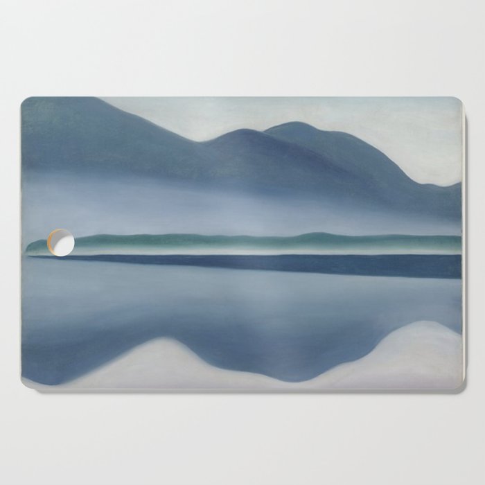 Georgia O'Keeffe  lake george formerly reflection seascape Cutting Board Gallery Image 1