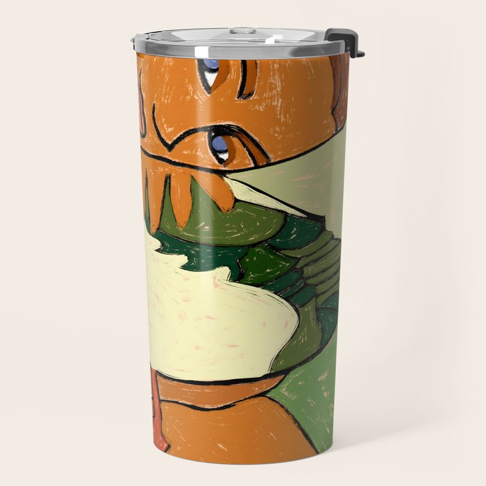 The Girl And The Green Headed Goose Travel Mug Gallery Image 2