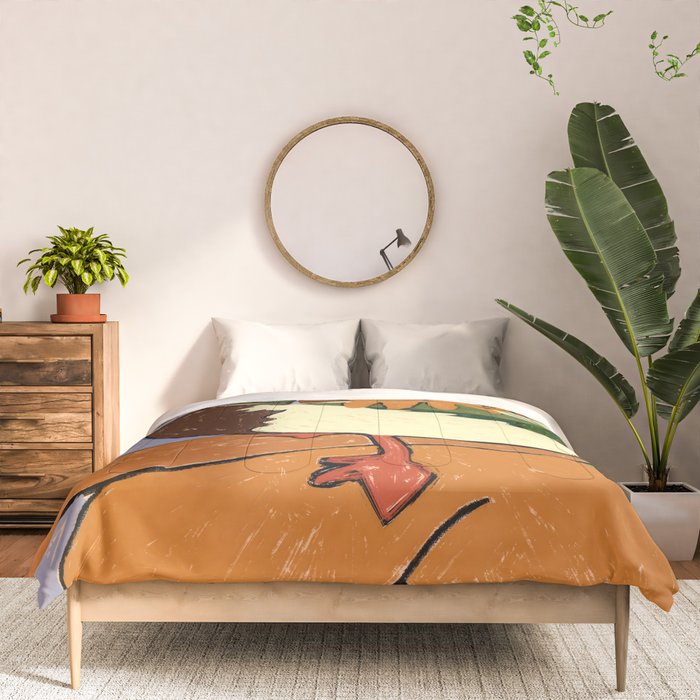 The Girl And The Green Headed Goose Comforter Gallery Image 3