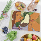 The Girl And The Green Headed Goose Cutting Board Gallery Image 2