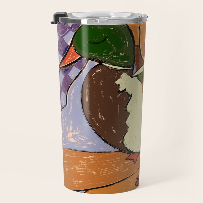 The Girl And The Green Headed Goose Travel Mug Gallery Image 3