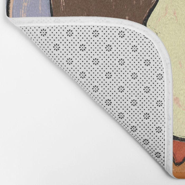 The Girl And The Green Headed Goose Bath Mat Gallery Image 2