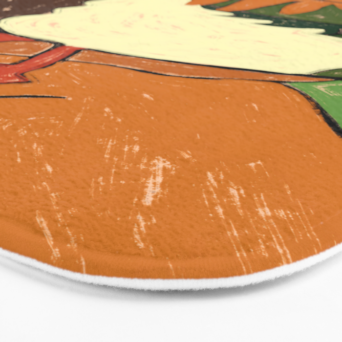 The Girl And The Green Headed Goose Bath Mat Gallery Image 3