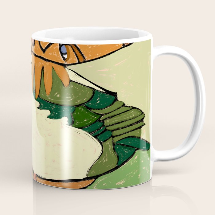 The Girl And The Green Headed Goose Coffee Mug Gallery Image 1