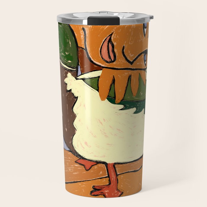 The Girl And The Green Headed Goose Travel Mug Gallery Image 1