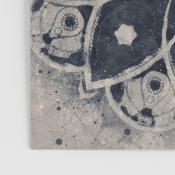 Mandala, Flower, Indigo Blue, Boho Art Poster Gallery Image 3