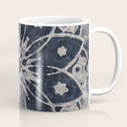 Mandala, Flower, Indigo Blue, Boho Art Coffee Mug Gallery Image 1