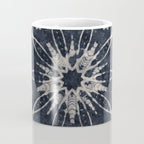 Mandala, Flower, Indigo Blue, Boho Art Coffee Mug Gallery Image 4