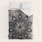 Mandala, Flower, Indigo Blue, Boho Art Comforter Gallery Image 6