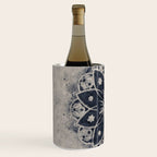 Mandala, Flower, Indigo Blue, Boho Art Wine Chiller Gallery Image 2