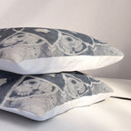 Mandala, Flower, Indigo Blue, Boho Art Pillow Sham Gallery Image 3