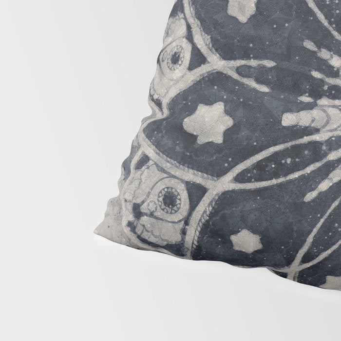 Mandala, Flower, Indigo Blue, Boho Art Pillow Sham Gallery Image 4