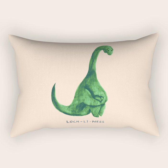Lonely loch ness monster (loch-li-ness) Rectangular Pillow Gallery Image 2
