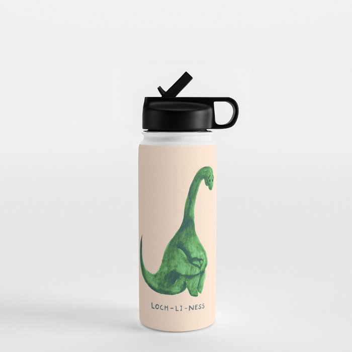 Lonely loch ness monster (loch-li-ness) Water Bottle Gallery Image 1