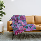 Romantic Floral Pattern Throw Blanket Gallery Image 1