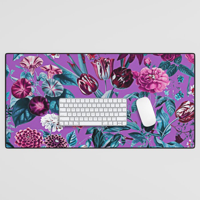 Romantic Floral Pattern Desk Mat Gallery Image 1