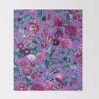 Romantic Floral Pattern Throw Blanket Gallery Image 2