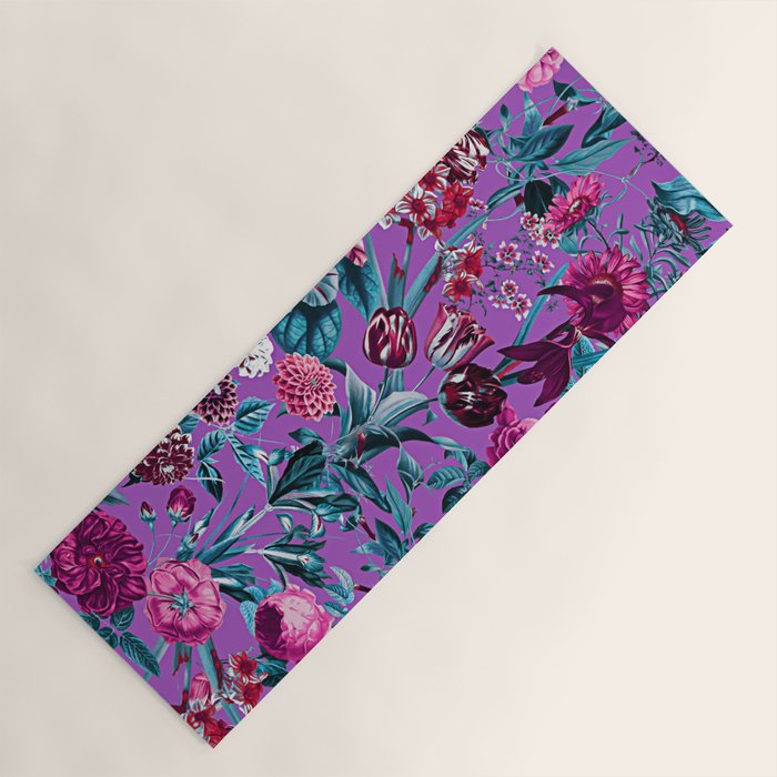 Romantic Floral Pattern Yoga Mat Gallery Image 1