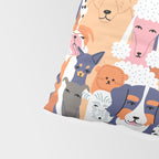 Funny diverse dog crowd character cartoon background Pillow Sham Gallery Image 4