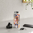 Funny diverse dog crowd character cartoon background Water Bottle Gallery Image 4