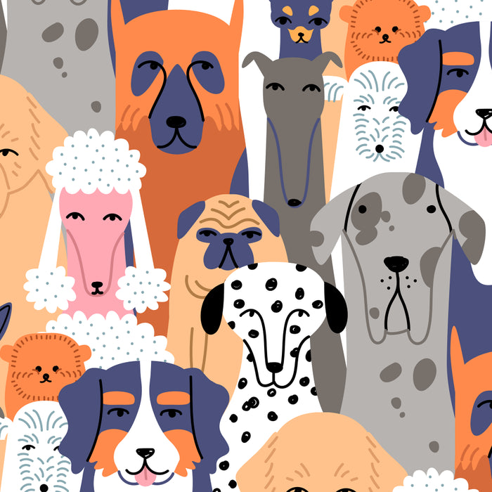 Funny diverse dog crowd character cartoon background Coffee Mug Gallery Image 2