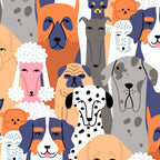 Funny diverse dog crowd character cartoon background Coffee Mug Gallery Image 2