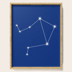 Libra Zodiac Star Constellation Line Art Dark Blue Serving Tray Gallery Image 1