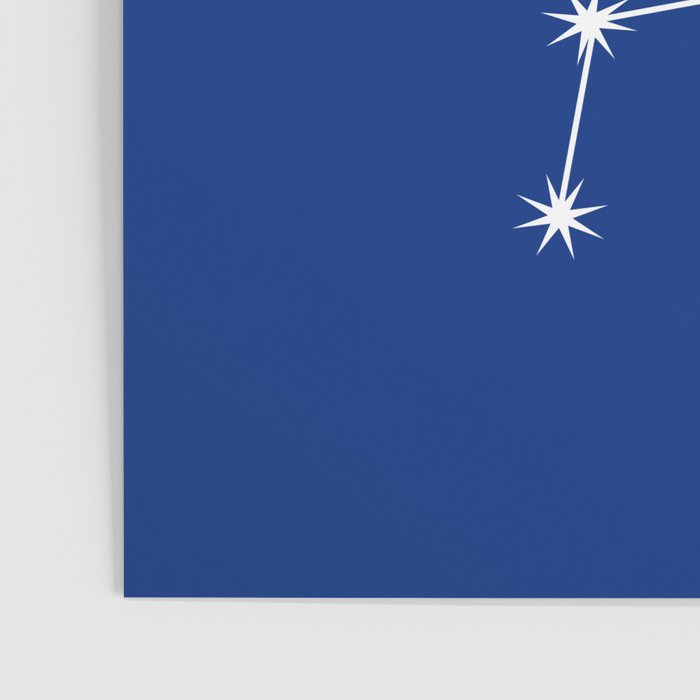Libra Zodiac Star Constellation Line Art Dark Blue Poster Gallery Image 3