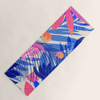 Breezy Tropics Blue Floral Design Yoga Mat Gallery Image 1