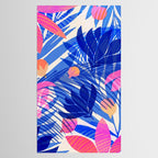 Breezy Tropics Blue Floral Design Tablecloth Gallery Image 2