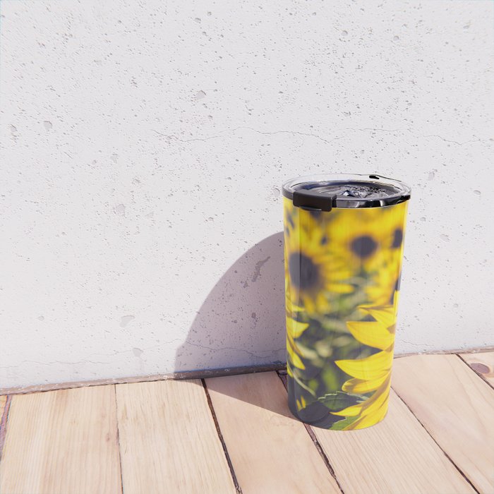 Summer Sunflower Love - boho flower photography Travel Mug Gallery Image 4