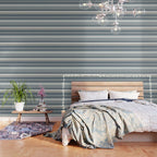 Fine Stripes Pattern in Neutral Blue Gray Tones Wallpaper Gallery Image 3