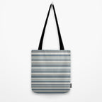 Fine Stripes Pattern in Neutral Blue Gray Tones Tote Bag Gallery Image 2