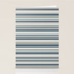 Fine Stripes Pattern in Neutral Blue Gray Tones Stationery Card Gallery Image 2