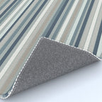 Fine Stripes Pattern in Neutral Blue Gray Tones Rug Gallery Image 4