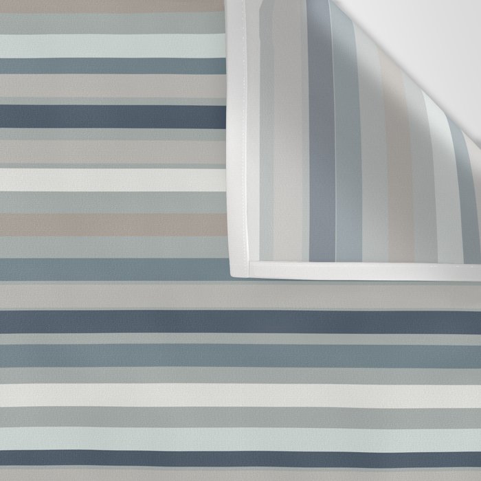Fine Stripes Pattern in Neutral Blue Gray Tones Wall Tapestry Gallery Image 3