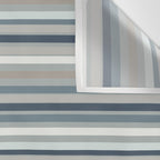 Fine Stripes Pattern in Neutral Blue Gray Tones Wall Tapestry Gallery Image 3