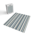 Fine Stripes Pattern in Neutral Blue Gray Tones Jigsaw Puzzle Gallery Image 2