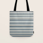 Fine Stripes Pattern in Neutral Blue Gray Tones Tote Bag Gallery Image 1