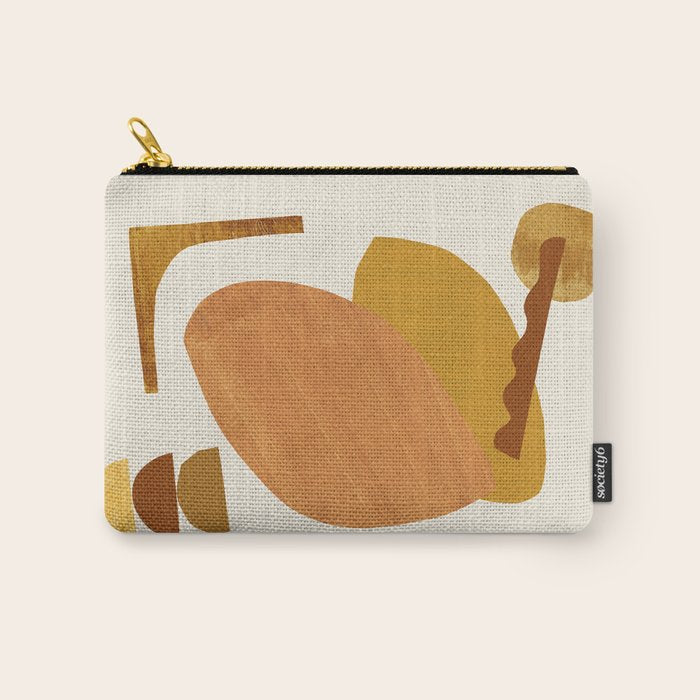 Abstract Collage With Warm Shapes Carry All Pouch Gallery Image 1