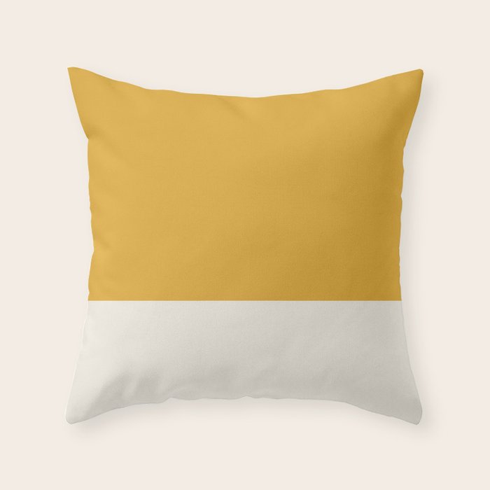 Dual (Yellow Cream) Throw Pillow Gallery Image 1
