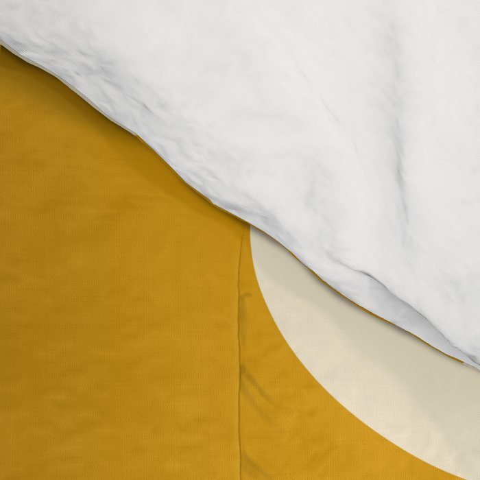 Mid-Century Modern Piquet Minimalist Abstract Pattern in Honey Mustard and Cream Comforter Gallery Image 4