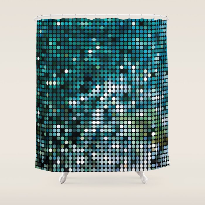 Mosaic ocean Shower Curtain Gallery Image 1