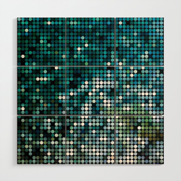 Mosaic ocean Wood Wall Art Gallery Image 1